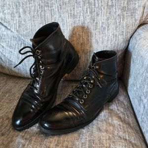Dolce & Gabbana Black Leather Boots Men's